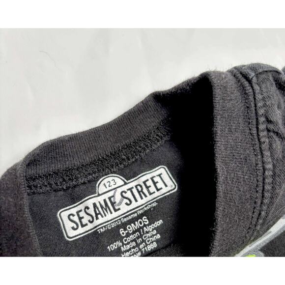 Rare Baby Oscar the Grouch 6-9 m Shirt Sesame Street "Little Stinker" Retro - Picture 2 of 4